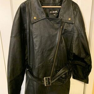 J.G. Hook mens sz 2XL Black‎ Leather Jacket